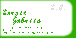 margit gabrits business card